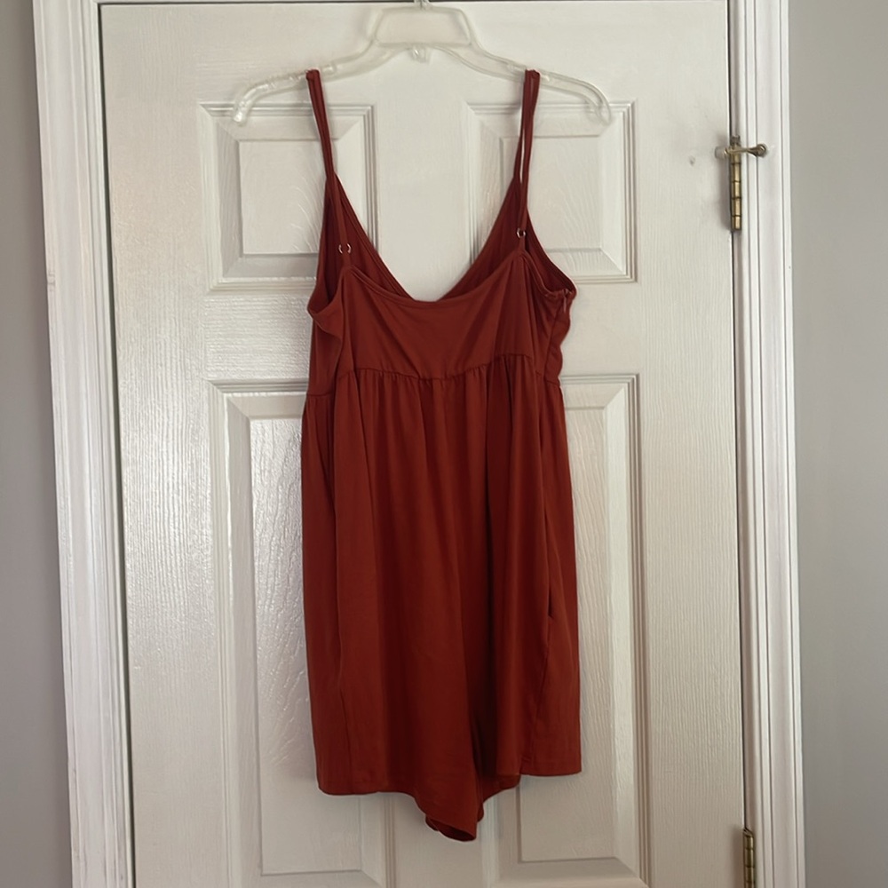 Rust Spaghetti Strap Romper - Picture 5 of 6